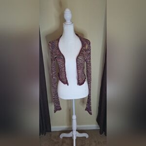 DKNY Multicolor Open-Front Shrug